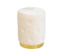 Pouf Salotto/Camera Rotondo Imbottito Modello Velvet Chic Tinta Unita