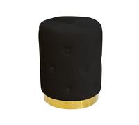 Pouf Salotto/Camera Rotondo Imbottito Modello Velvet Chic Tinta Unita