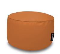 Pouf Seduta Aloha ( Arancio) in Finta pelle idrorepellente, Diametro cm.70 Altezza cm.40 Adatto come seduta, o Poggiapiegi, Riempito in perle di polistirolo Cuciture Rinforzate Cerniera sul Fondo