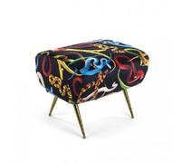 POUF SHIT 51X46 H 42 16102 SELETTI BLACK