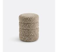 Pouf tessuto bouclé leopardato, Pilou Multicolore TU