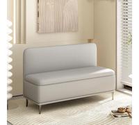 Pouf trasformabile con schienale, poggiapiedi multifunzionale e panca portaoggetti per giocattoli, per soggiorno, camera da letto e ingresso