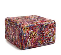 Pouf ZOE in materiale plastico termofuso 69x69xh42 cm Multicolor Multicolor