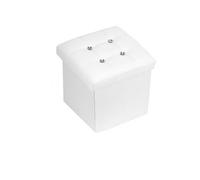 POUFF PUFF POUF CONTENITORE IMBOTTITO PORTAOGGETTI SEDUTA BIANCO 79434 30X30X30C