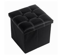 POUFF PUFF POUF CONTENITORE IMBOTTITO PORTAOGGETTI SEDUTA NERO 38X38X35 CM 79429