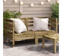 POUFGDR Canape Angolo Giardino 2 Pz Legno Pino Stampe | Modulare, Schienale Confortevole, Design Lattes, 110 kg Sedia, Esterno Terrazza