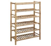 POUFGDR Scarpiera 68 x 28 x 96 cm Bambù Naturale | Scarpiera rettangolare, bambù naturale, corridoio e ingresso, facile da montare, comoda organizzazione