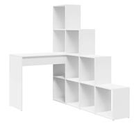 POUFGDR Scrivania ad angolo bianco 101,5 x 149,5 x 149,5 cm legno per ingenierie