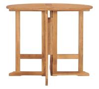 POUFGDR Tavolo da giardino pieghevole in teak massiccio, 90 cm | Resistente alle intemperie, design salvaspazio con finitura liscia, per terrazza e pic-nic