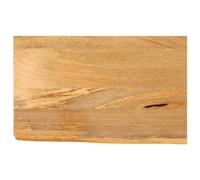 POUFGDR Tavolo in legno di mango massiccio 40 x 20 x 2,5 cm | Bordo grezzo rustico, vassoio di ricambio multifunzionale, facile da pulire, pezzo unico