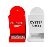 Poultry Feeder, Chicken Grit and Oyster Shell Feeders, Weatherproof Coop Supplies, Ideal for Backyard Farming, Indoor, Outdoor, Livestock Feeding Care 6.93x3.19x3.54 inch