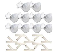 Poultry Watering Cups - Automatic Chicken Drinker Bowls Set | Leak Resistant Feed Easy Install No Drip System for Chicks, Ducklings, Goslings, Cage, Farming, Breeding