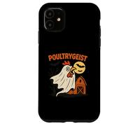 Poultrygeist Funny Chicken Ghost Halloween Pun Design Custodia per iPhone 11
