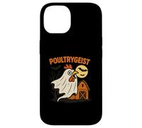 Poultrygeist Funny Chicken Ghost Halloween Pun Design Custodia per iPhone 14
