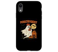 Poultrygeist Funny Chicken Ghost Halloween Pun Design Custodia per iPhone XR