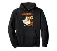 Poultrygeist Funny Chicken Ghost Halloween Pun Design Felpa con Cappuccio