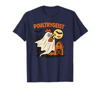 Poultrygeist Funny Chicken Ghost Halloween Pun Design Maglietta
