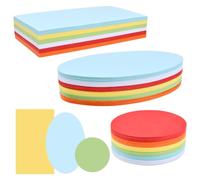 POUMUE 756 Set Di Carte Per La Moderazione, Carte Per La Moderazione Ovali Cartes Metaplan Rotonde, Cartes Ovali Rettangolari Rotonde Colorate per La Moderaziones Colori Assortiti