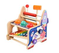 Pound Ball Xylophone Wooden Musical Instrument Toy for Kids Hammering And Pounding Activity Toy with Colorful Keys Early Learning Development Gift for Boys And Girls Ages 3 to 5 Toddler Music