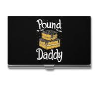 Pound My Cake Daddy, porta biglietti da visita sottile in metallo, porta carte di credito, porta carte di credito, portafoglio organizer per uomini e donne, 9,4 x 5,6 x 0,8 cm, Stile:, Taglia unica