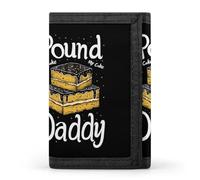 Pound My Cake Daddy - Portafogli con stampa in tre parti, tasca frontale, con tasche per carte di credito, per uomo e donna, Stile:, Taglia unica