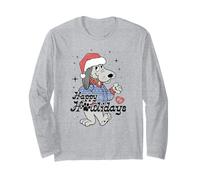 Pound Puppies Christmas Happy Holidays Distressed Style Art Maglia a Manica