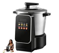 Pounder elettrico per igname da 6 l, macchina automatica per alimenti per Fufu e Amala, in acciaio inox 900 W, touch screen LED, facile da pulire, per 5-6 persone