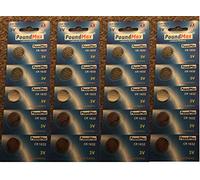 PoundMax 1632 CR1632 DL1632 DL1632 - Batterie a bottone al litio, 3 V, confezione da 20
