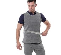 Pounjsd protezione di sicurezza antitaglio girocollo maniche corte, Indumenti di sicurezza Gilet anti-pugnalata, Gilet Anti-Coltello Nascosto, Abbigliamento di sicurezza Per Polizia Protezione, XXL