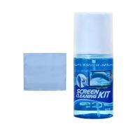 Poupangke Kit spray per la pulizia dello schermo, kit di pulizia del computer, pulitore monitor per dispositivi elettronici, include flacone da 200 ml con 1 panno in microfibra