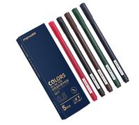 Poupangke Penne colorate per quaderni - Set di penne gel in 5 colori per colorare, penne gel per diario studentesco, penne da disegno colorate, aiuto per prendere appunti