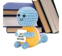 Poupangke Positive Turtle Uncinetto | Bambola Creativa Lavorata a Maglia - Tartaruga Motivazionale All'Uncinetto Carina per Insegnanti Amici Bambini Adulti Decorazione Casa e Scrivania
