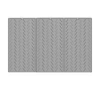 Poupangke Tappetino per stoviglie in silicone, tappetino per asciugatura per piatti in silicone | Tappetino per asciugatura a tre tappeti da cucina,Tappetino per stoviglie in silicone efficace