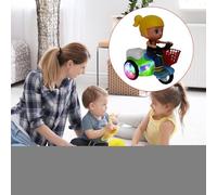 Poupangke Triciclo Da Acrobazia Con E Danza - Triciclo Elettrico Giocattolo,Luci Musicali Accattivanti Dinamiche Melodie Ruota 360 Gradi Giochi per Bambini in Età Prescolare Casa Gioco Libero Scuola