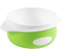 Poupy Piatto Pappa Fondo per bimbi in plastica, senza BPA, lavabile e riutilizzabile, con forma arrotondata