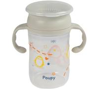 Poupy Tazza Magica con Manici 360 ml - Bicchiere Antigoccia 360°, Ideale per Bambini e Anziani, Facile da Usare e Riutilizzabile