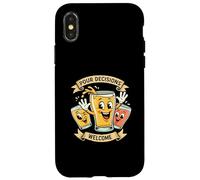 Pour Decisions Welcome Funny Beer Drinking Pun Custodia per iPhone X/XS