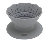 Pour Over Coffee Dripper, Food Grade Silicone Folding Portable Hand Brewed Coffee Filter Cup for Travel Outdoor (Gray)
