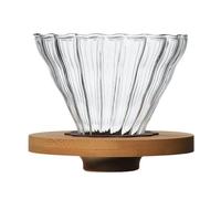 Pour Over Coffee Dripper Glass Funnel With Stand Single Cup Hand Brewed Filter Maker For Lovers Manual Brewing Station Home Kitchen Café Extraction Tool Borosilicate Brewing Accessory