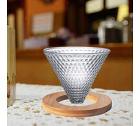 Pour Over Coffee Dripper Glass Reusable 1-2 Cup with Non-slip Cup Stand