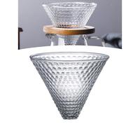 Pour Over Coffee Dripper Glass Reusable 1-2 Cup with Non-slip Cup Stand