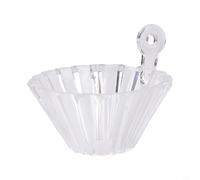 Pour Over Coffee Dripper Helper per V60 - Robusto pressatore per carta da filtro in PC con nervature assicura una perfetta aderenza per filtri da caffè usa e getta taglia 02