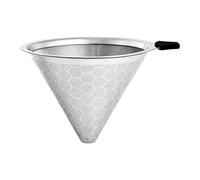 Pour Over Coffee Filter - Stainless Steel Reusable Cone Dripper Mesh