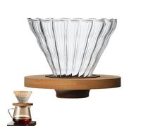 Pour Over Dripper, Glass Coffee Cone, Brewing Stand, Single Cup Funnel, Hand Filter Mug for Manual Brew, Flavor Control, Daily Ritual, Home Style, Coffee Lovers Experience, Small, Large