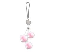 Pour Rétroviseur De Voiture | Décor Cœur Avec Boule En Peluche Et Strass | Accessoire Intérieur Brillant Pour Homme Et Femme