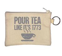 Pour Tea Like It's 1773 Boston Tea Party Portachiavi Portamonete Beige