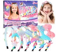 Pourbibi Giochi Cerchietti Bambina 4 5 6 7 Anni, Kit per La Creazione di Fasce per Capelli, Fai-da-Te Regalo Bambina 4 5 6 7 8 9 10 Anni Femmina, Lavoretti Creativi per Ragazze Giocattoli - Sirena…
