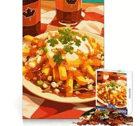 Poutine con bottiglie di sciroppo d'acero canadese Puzzle da 1000 pezzi per adulti Creatività Pensa Felice Tempo libero Incastro perfetto Regalo creativo (38x26cm)