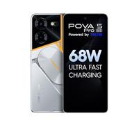 Pova 5 Pro 5G, Smartphone, 8 GB di RAM, 256 GB di memoria, argento (silver fantasy), ricarica ultra rapida a 68 W, interfaccia ARC, multicolore, retroilluminato, doppia fotocamera AI da 50 MP, 6,78"