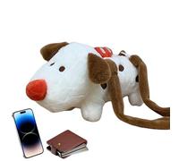 Povanjer Borsa a tracolla per cani in peluche, borsa per peluche, novità borsa a forma di cane carino, borsa in peluche carino per le donne per uscire